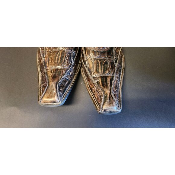 Giorgio Brutini Mens Size 13 M Brown  Leather Square Point Slip on Shoes 178882 - Picture 2 of 14